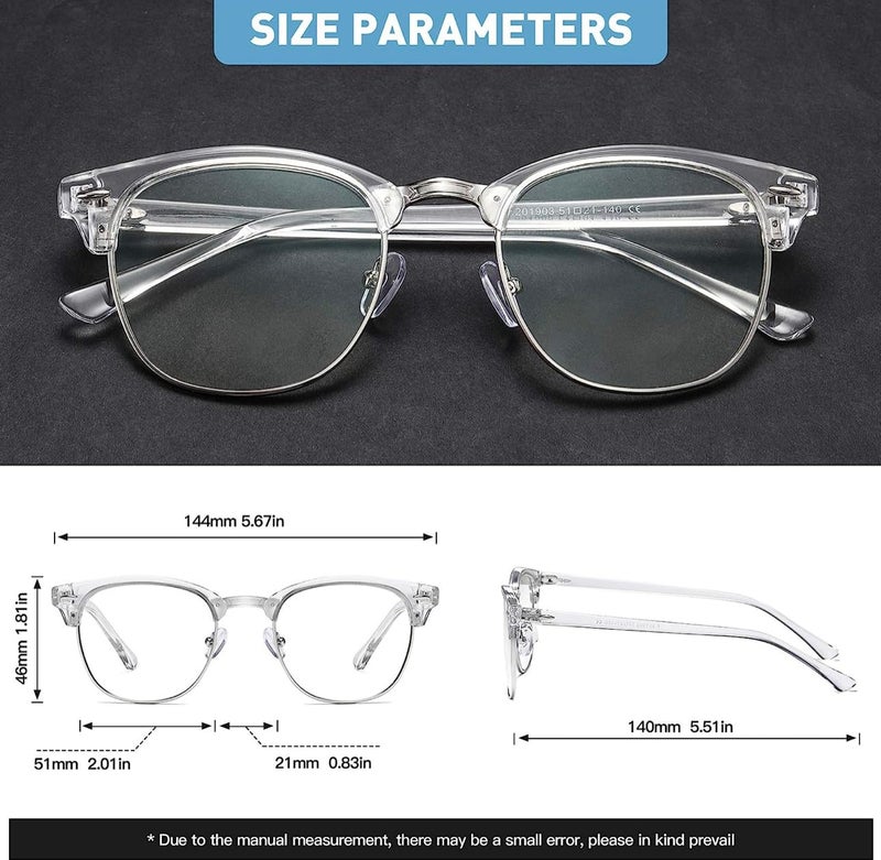Iflash Club Master Zero Power Blue Light Glasses, Computer Gaming Glasses, Anti Eye Strain/Filter Ray Lens, Computer/Game/Reading/TV Blue Light Blocking Glasses - Image 2