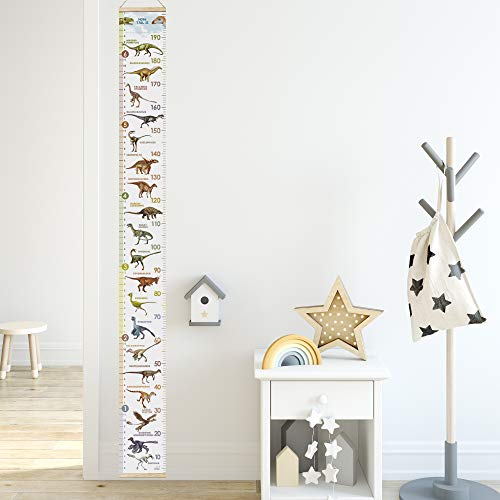 LIFELIKO Personalised Growth Chart for Dinosaur Lovers, Removable Wall Ruler for Boys and Girls, Kid’s Room Decoration (White) - Image 5