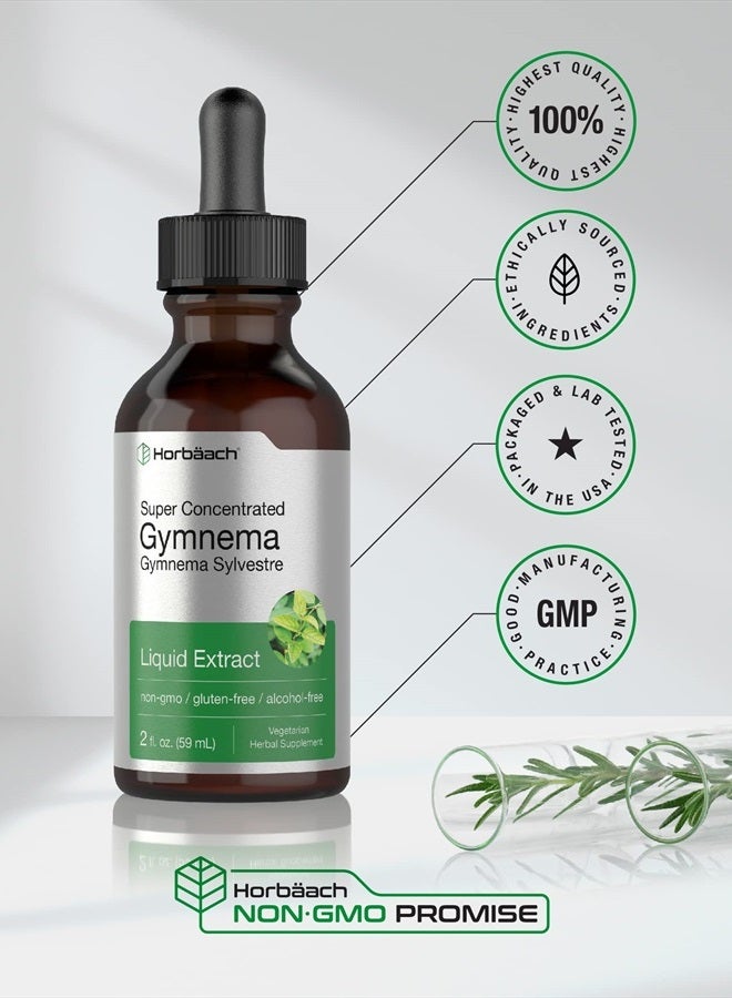 Horbäach Gymnema Sylvestre Liquid | 2 fl oz | Alcohol Free | Super Concentrated Gymnema Leaf Extract Drops | Vegetarian, Non-GMO, Gluten Free Supplement | by Horbaach - Image 5
