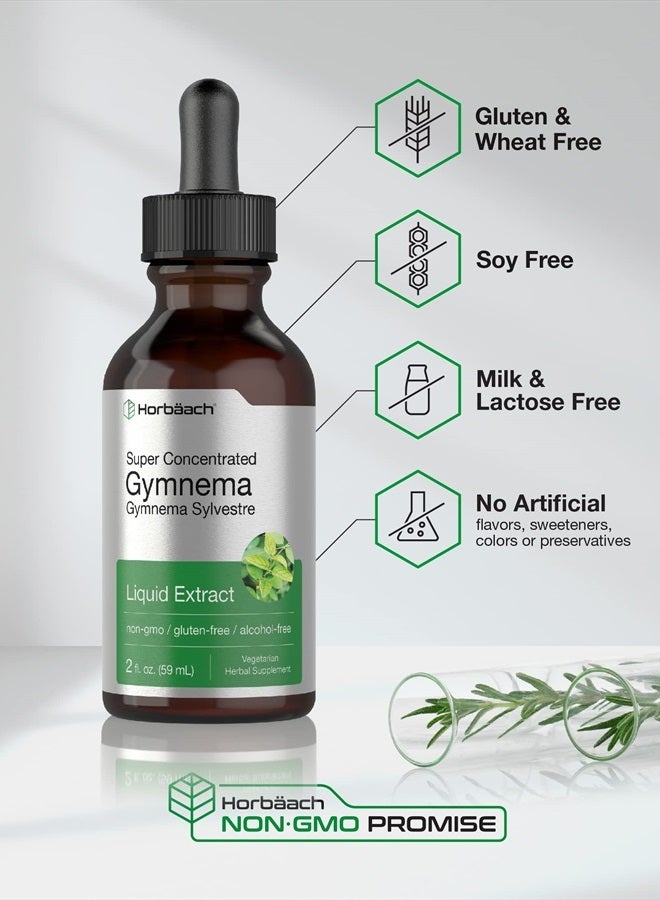 Horbäach Gymnema Sylvestre Liquid | 2 fl oz | Alcohol Free | Super Concentrated Gymnema Leaf Extract Drops | Vegetarian, Non-GMO, Gluten Free Supplement | by Horbaach - Image 4