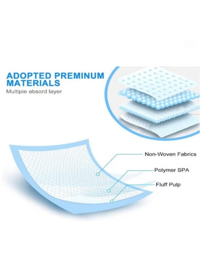 SHENGHUI 100 Pcs 33x45cm Small Disposable Changing Pad Leak-Proof Underpad Bed Table Protector Mat, Soft Non-Woven Fabric - Image 2