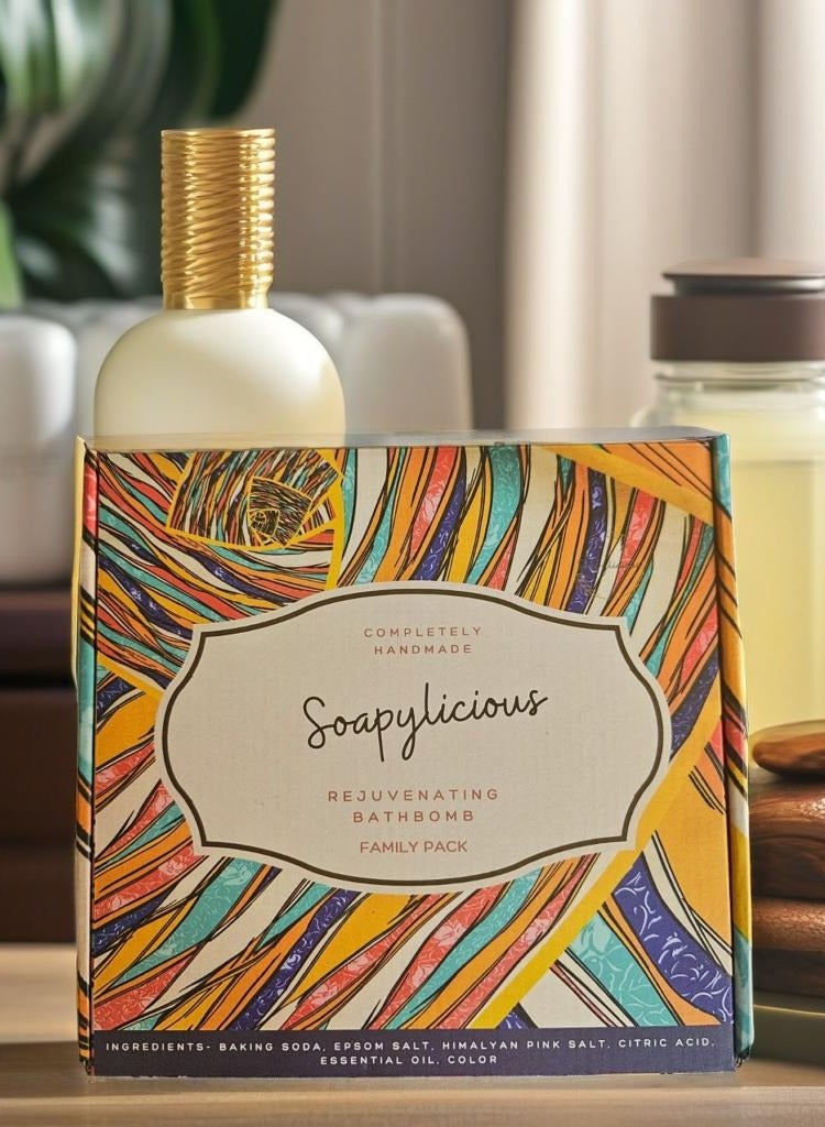 سوبلي شيز قنابل الاستحمام المنعشة – عبوة عائلية من 4 قطع – يدوية الصنع، نباتية، طبيعية، ومقشرة للبشرة - Image 1