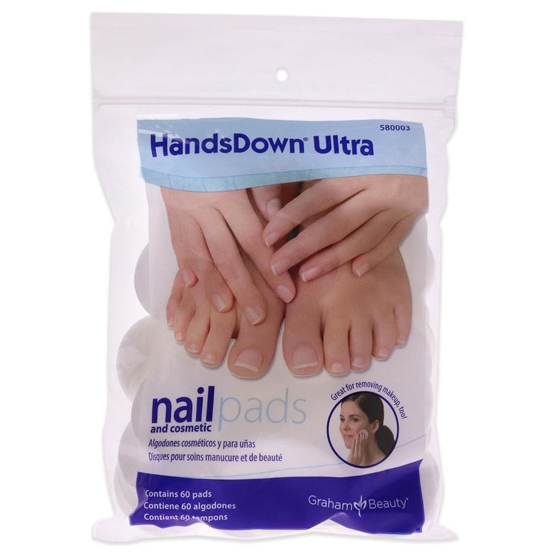 Graham Graham Beauty HandsDown Ultra Nail and Cosmetic Pads Pads Unisex 60 Pc