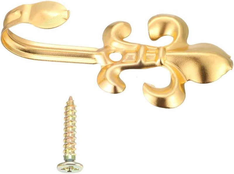 Durable Gold Retro Wall Hooks 77mm x 40mm x 25mm for Coat Towel Key Hat 10 Pieces - Image 3