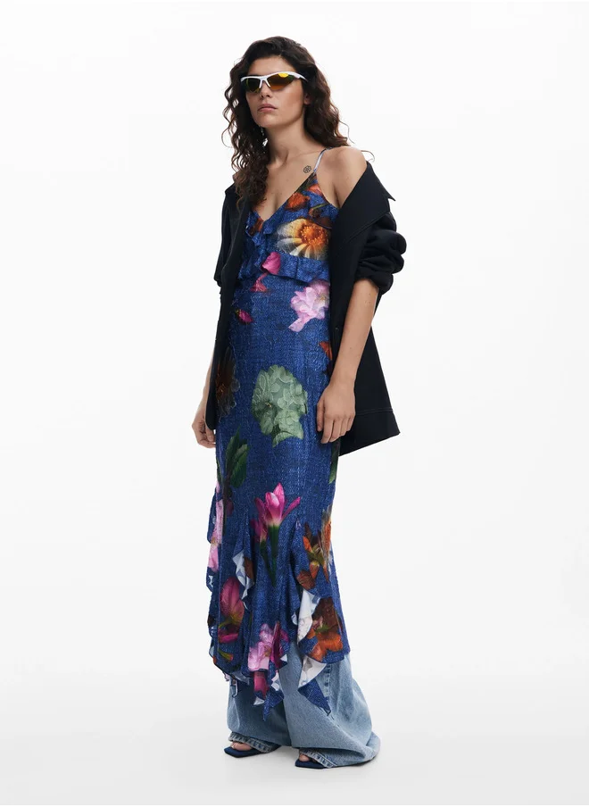 DESIGUAL Floral Midi Dress