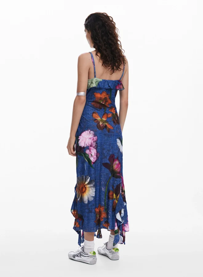 DESIGUAL Floral Print Slip Dress