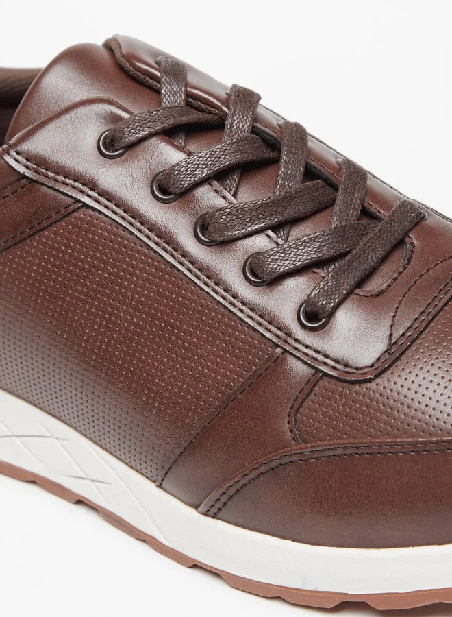 ال بي ال من شو اكسبرس Men Textured Lace-Up Sneakers