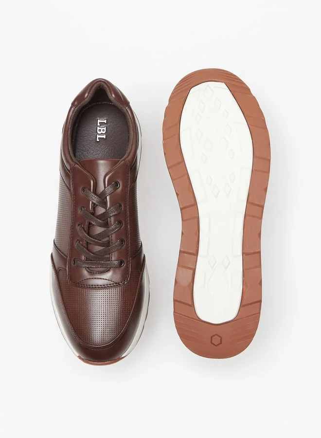 ال بي ال من شو اكسبرس Men Textured Lace-Up Sneakers
