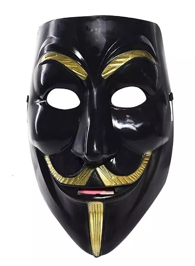Evisha Vendetta Joker Halloween Devil Monster Horror Terror Vampire Scary White Face Mask Set of (2) (Black) - Image 2