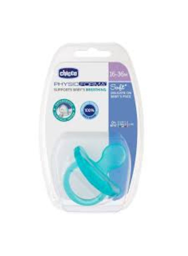 Chicco Physio Soft Silicone Pacifier Blue 16-36m 1unit - Image 2