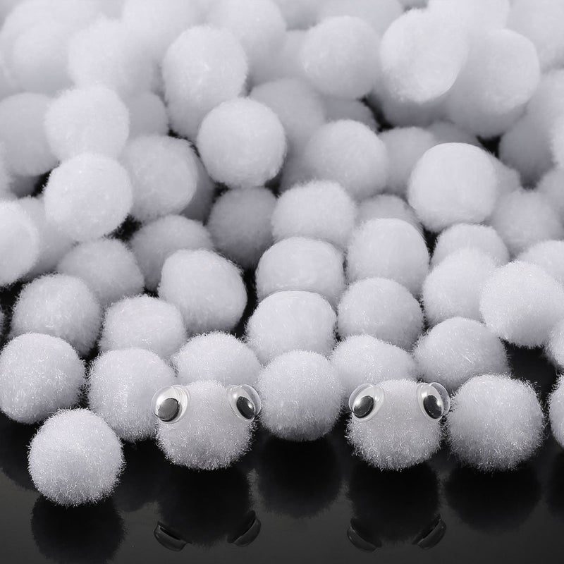 Blulu 500 Pcs 0.5 Inch Polypropylene Pompoms for Craft Making, Small Pom Poms Balls Art and Craft DIY Decorations(White) - Image 3