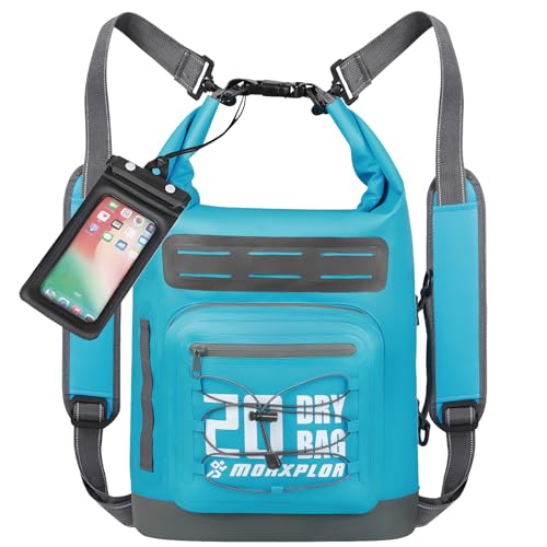 MORXPLOR Dry Bag Waterproof5L10L20L30L40L55L Roll Top Dry Bag Backpack with WaterProof Phone Case for SwimKayak - Image 1