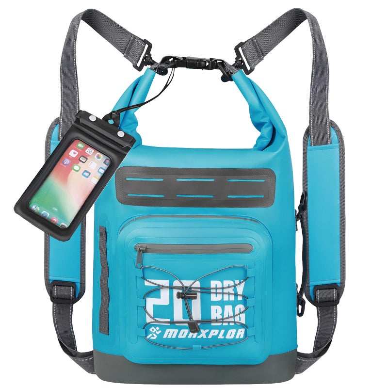 MORXPLOR Dry Bag Waterproof5L10L20L30L40L55L Roll Top Dry Bag Backpack with WaterProof Phone Case for SwimKayak - Image 2