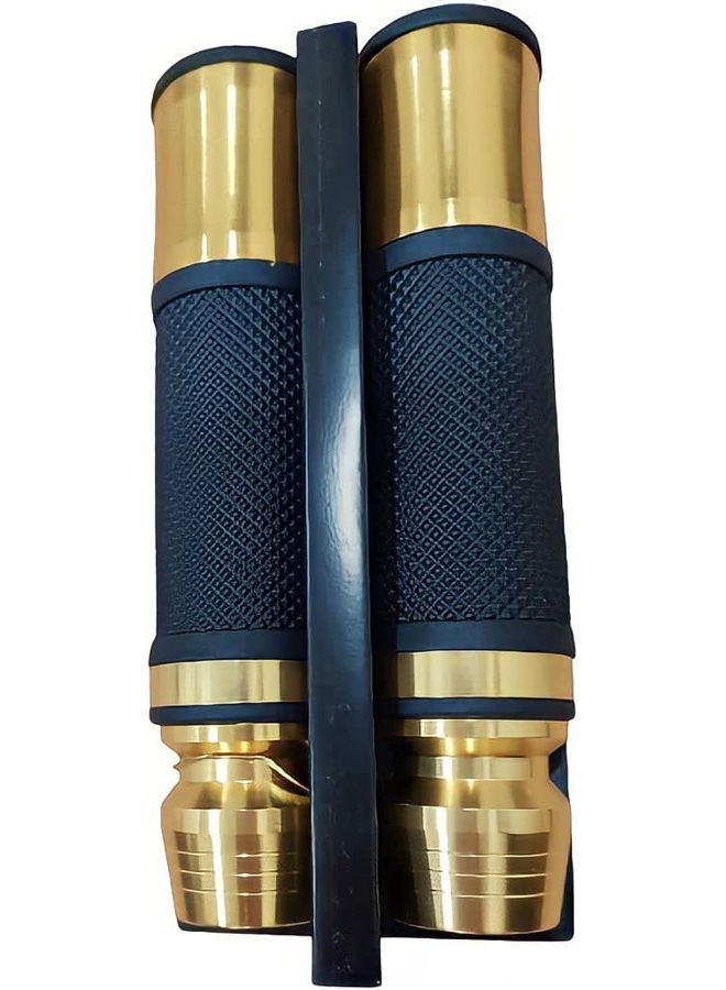 Generic Leather And Brass Motocycle Handle