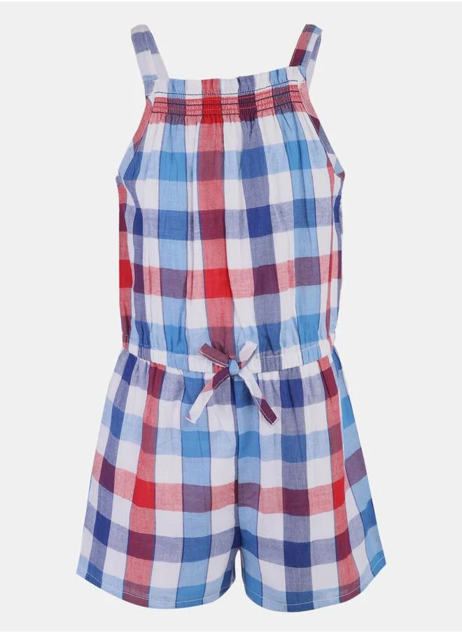 Styli Checked Sleeveless Romper