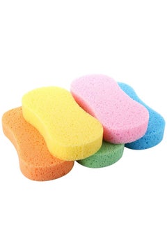 HAWAWA Car Wash Sponges 5pcs Mix Colors Cleaning Scrubber Handy Washing Sponges Pad with Vacuum Compressed Packing Easy Grip Sponge for Kitchen, Bathroom, Household Cleaning  - Image 1