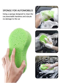 HAWAWA Car Wash Sponges 5pcs Mix Colors Cleaning Scrubber Handy Washing Sponges Pad with Vacuum Compressed Packing Easy Grip Sponge for Kitchen, Bathroom, Household Cleaning  - Image 4