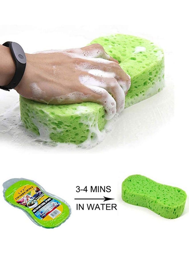 وهاواي Car Wash Sponges 5pcs Mix Colors Cleaning Scrubber Handy Washing Sponges Pad with Vacuum Compressed Packing Easy Grip Sponge for Kitchen, Bathroom, Household Cleaning - Image 3