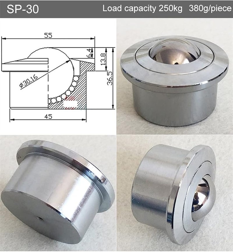 FSP 30 40 45 Precision Universal Ball Bearing Casters Wheel With Flange Edge Transmission Color SP 30 - Image 4