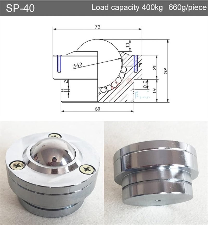 FSP 30 40 45 Precision Universal Ball Bearing Casters Wheel With Flange Edge Transmission Color SP 30 - Image 5