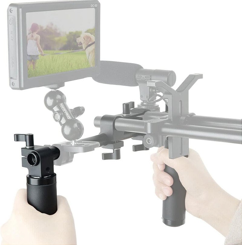 NICEYRIG 15mm Rod Rail Handle for DSLR Camera 15mm Shoulder Rig Support System - 114 - Image 1