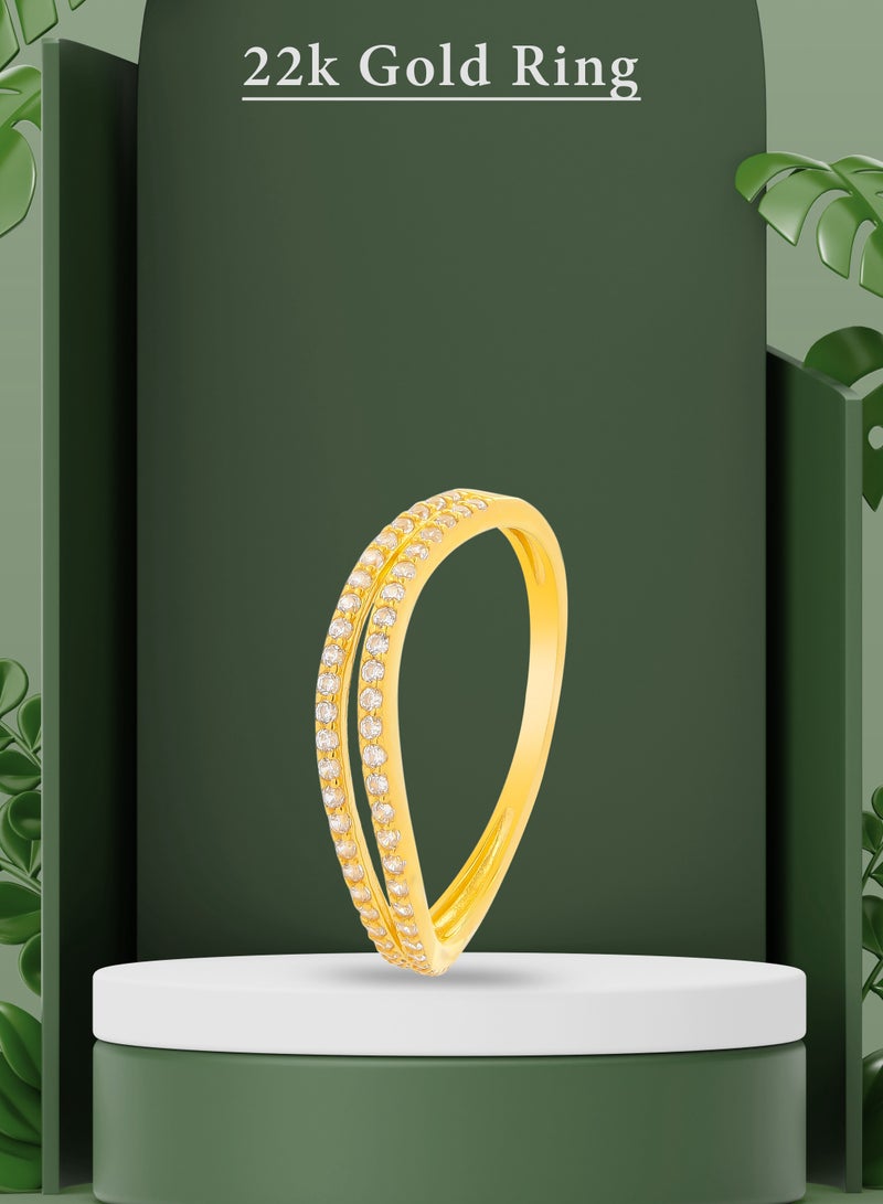 BAFLEH JEWELLERY Premium 22K Gold Rings with Artistic Shapes for a Refined Look  - Image 4