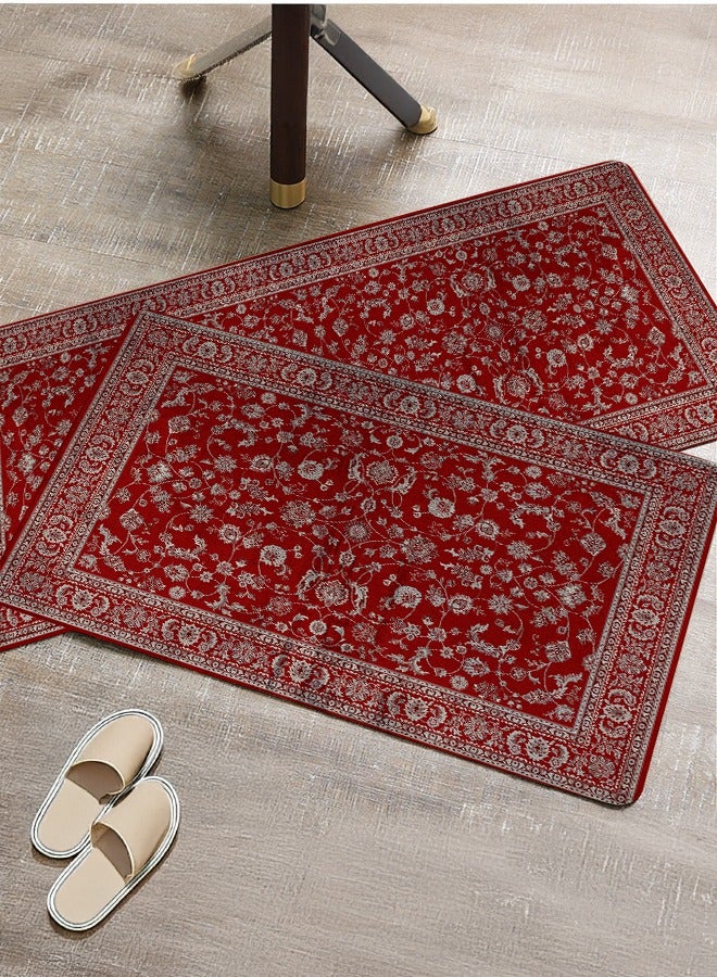 2 PCS Kitchen Floor Mats Rugs Set, Cushion Floor Carpet, Waterproof, Oil Resistant and Anti-Fatigue PU Standing Mat for Kitchen, Floor, Office, Sink, Laundry 45*75CM+45*120CM - Image 1