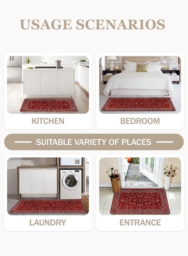 2 PCS Kitchen Floor Mats Rugs Set, Cushion Floor Carpet, Waterproof, Oil Resistant and Anti-Fatigue PU Standing Mat for Kitchen, Floor, Office, Sink, Laundry 45*75CM+45*120CM - Image 3
