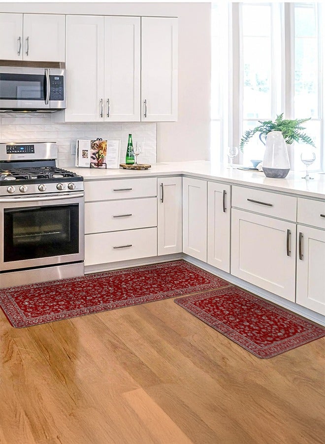 2 PCS Kitchen Floor Mats Rugs Set, Cushion Floor Carpet, Waterproof, Oil Resistant and Anti-Fatigue PU Standing Mat for Kitchen, Floor, Office, Sink, Laundry 45*75CM+45*120CM - Image 5