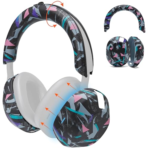WC ShellZ XM5 Protective Headphone Exterior Shell Headband Covers for Sony WH1000XM5 Made by Wicked Cushions Made with Premium Silicone 90s Black - Image 1
