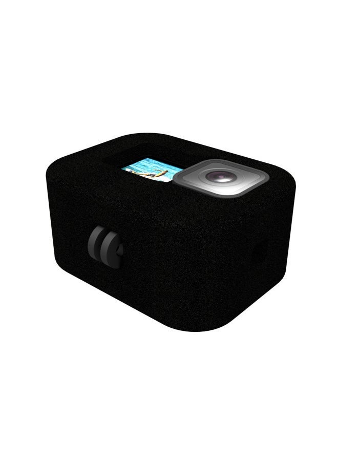 Suitable For Gopro Hero9/10/11 Sports Camera Windproof Cover Height Sponge Noise Reduction Windproof Cover Foam Cover-Color:Windproof Cover Black - Image 5
