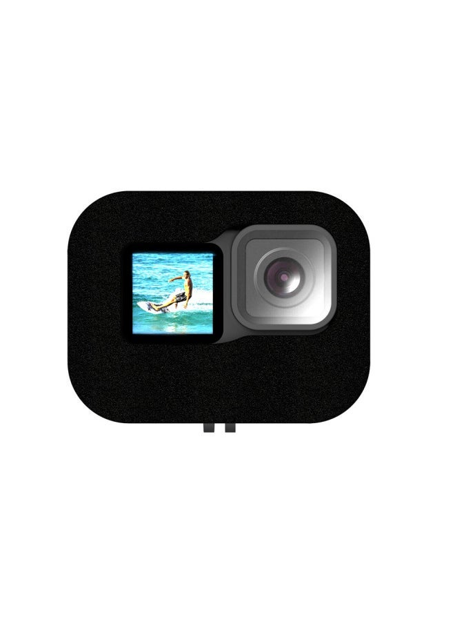 Suitable For Gopro Hero9/10/11 Sports Camera Windproof Cover Height Sponge Noise Reduction Windproof Cover Foam Cover-Color:Windproof Cover Black - Image 3