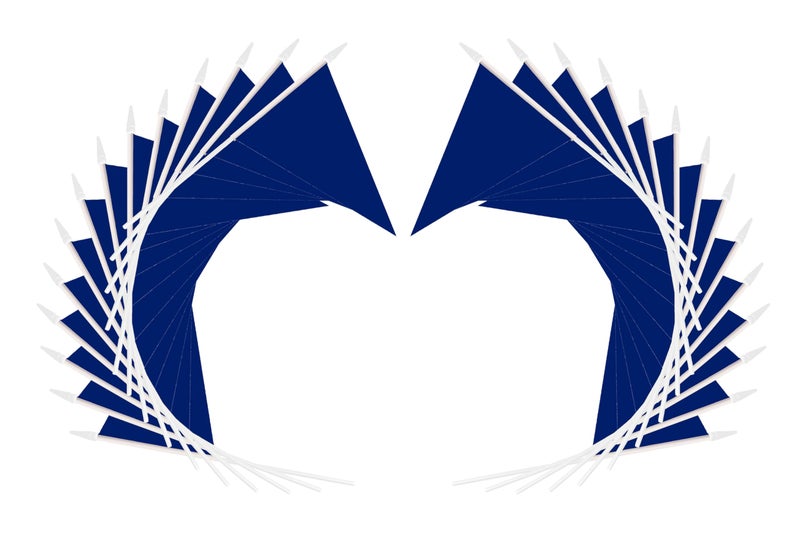 tibijoy 12 Pack Dark Blue Pennant Flags Small Mini Hand Held Solid Color Pennant On Sticks Flags with 12.6"Solid Pole & Spear Top,Party Events Celebration,School,Grand Opening,Kids Birthday,Sports Clubs,Flower Pot - Image 3