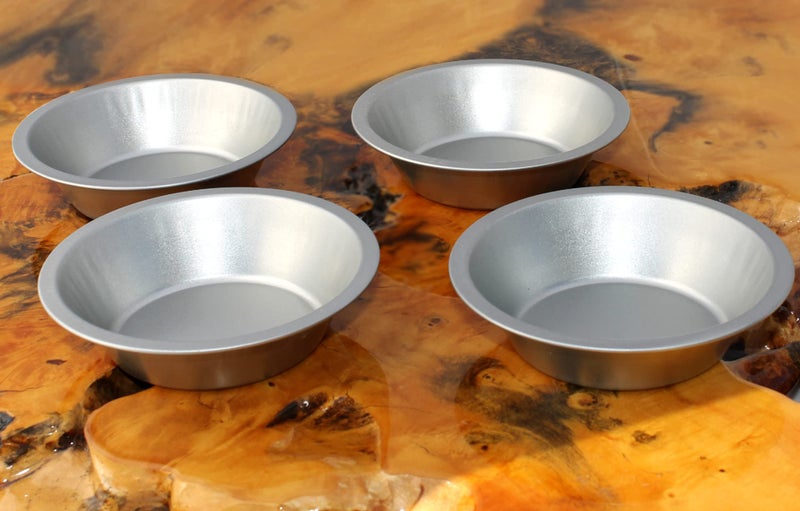 Bosrahl Small Size Tin Pie Pans Personal Size Tin Plated Steel Pie Baking Pans Portion Size Quiche Pie Baking Pans Set Of 4 - Image 2
