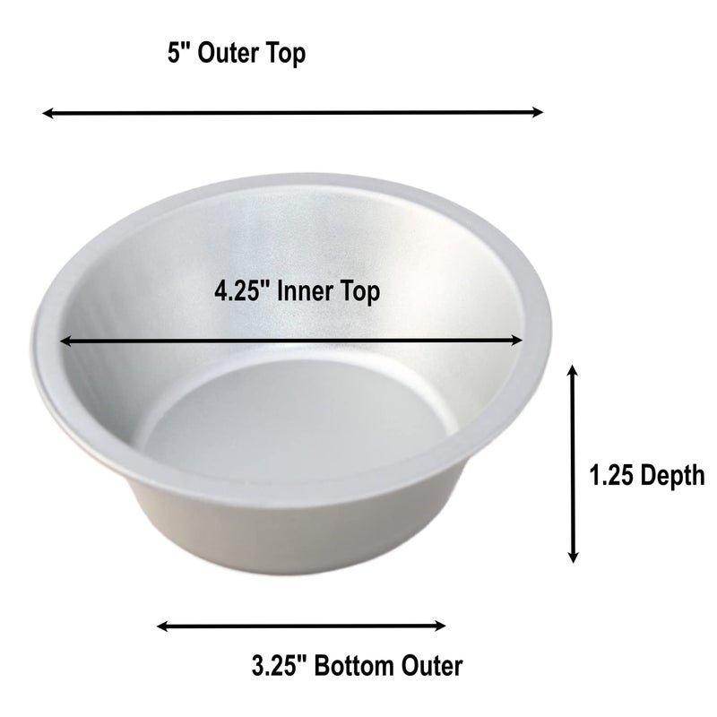 Bosrahl Small Size Tin Pie Pans Personal Size Tin Plated Steel Pie Baking Pans Portion Size Quiche Pie Baking Pans Set Of 4 - Image 4