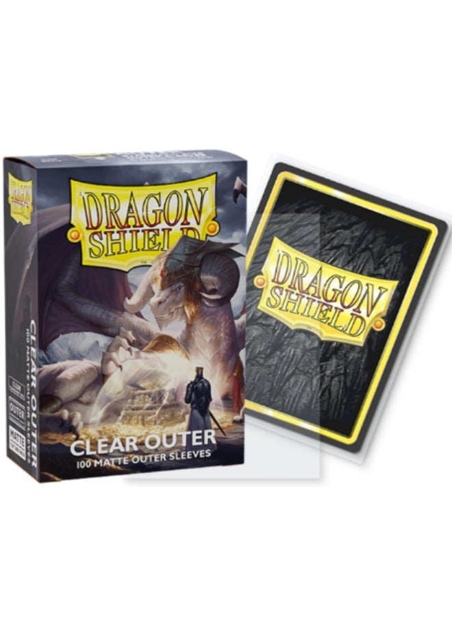 دراجون شيلد Sleeves: Dragon Shield - Standard - Outer Sleeves Matte (x100) - Clear - Image 2
