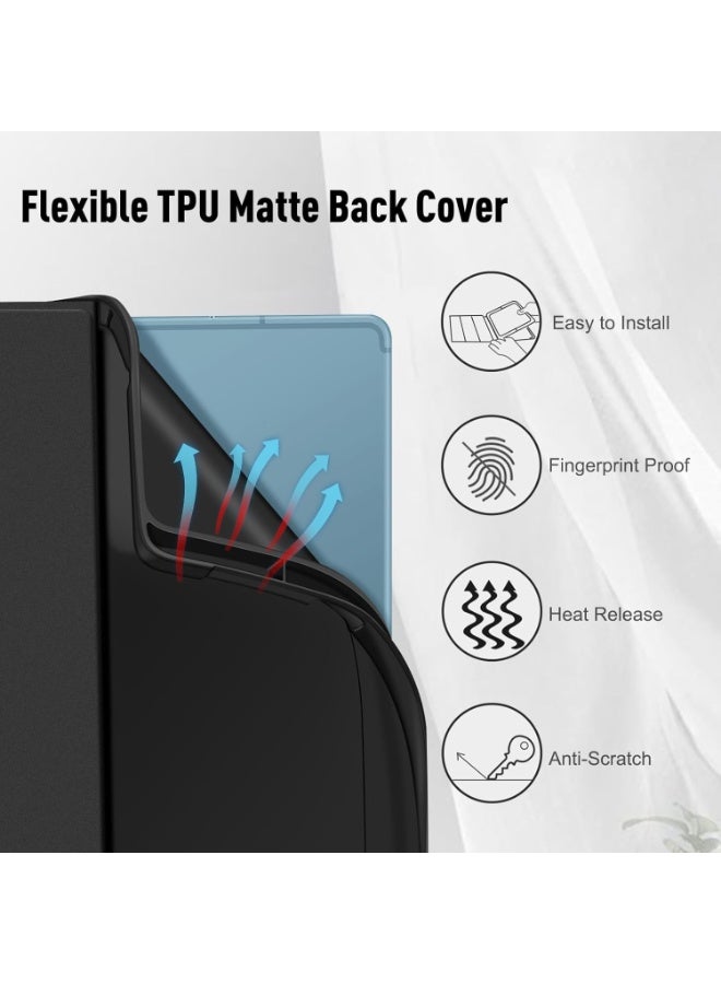 نيو حافظة لوحة مفاتيح لجهاز سامسونج جالاكسي تاب إس 6 لايت مقاس 10.4 بوصة (2024/2022/2020) - غطاء جلدي رفيع من البولي يوريثان مع لوحة مفاتيح بلوتوث قابلة للفصل، ولوحة تتبع مدمجة، وحامل متعدد المشاهدات وحماية كاملة - أسود - Image 4