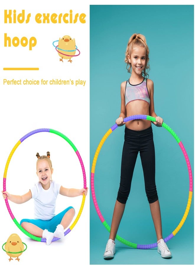 Vinsot 8 Pieces Toy Hoop Detachable Plastic Hoops Exercise Equipment Toy Adjustable Rings for Sports Playing Party Game Dance Pet Training - Image 5