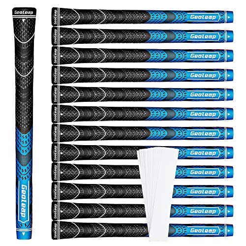 Geoleap Golf Grips Set of 13 Grips with Tapes and Grips with All Repair Kits for ChoiceHybrid Golf Club Grips All Weather Contral High Feedback Traction Golf Grips for Men and WomenBlueGrips with Tapes Standard - Image 1