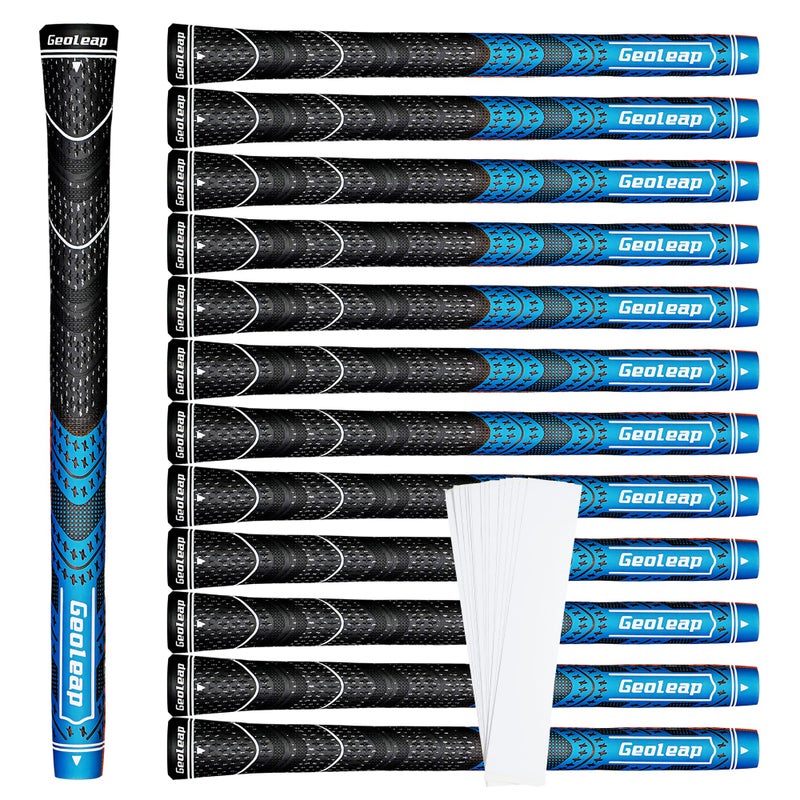 Geoleap Golf Grips Set of 13 Grips with Tapes and Grips with All Repair Kits for ChoiceHybrid Golf Club Grips All Weather Contral High Feedback Traction Golf Grips for Men and WomenBlueGrips with Tapes Standard - Image 2