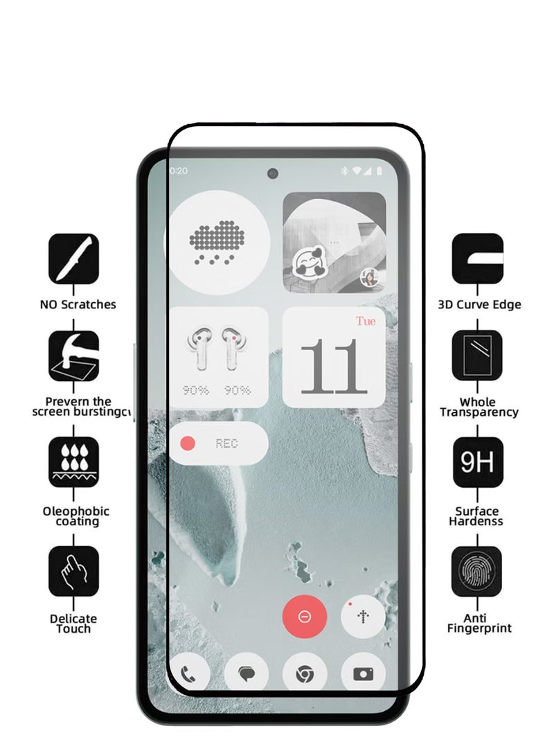 2 Pieces For Nothing CMF Phone 2 Pro  Screen Protector – Edge to Edge Tempered Glass Screen Protector, High Transparency, Delicate Touch, Anti-Explosion, Smooth Arc Edges, Easy Installation - Image 2