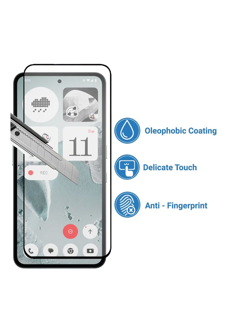 2 Pieces For Nothing CMF Phone 2 Pro  Screen Protector – Edge to Edge Tempered Glass Screen Protector, High Transparency, Delicate Touch, Anti-Explosion, Smooth Arc Edges, Easy Installation - Image 3