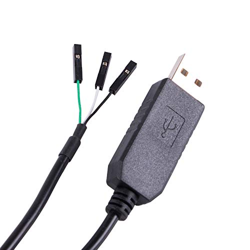 Suamdoen FT232RL USB to TTL Serial 3.3V Adapter Cable with 3 Pin 0.1 inch Pitch Male Socket Header UART IC FT232RL Chip for Windows 10 8 7 Linux MAC OS (Logic 3.3v Level) - Image 1