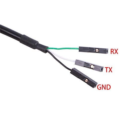 Suamdoen FT232RL USB to TTL Serial 3.3V Adapter Cable with 3 Pin 0.1 inch Pitch Male Socket Header UART IC FT232RL Chip for Windows 10 8 7 Linux MAC OS (Logic 3.3v Level) - Image 2
