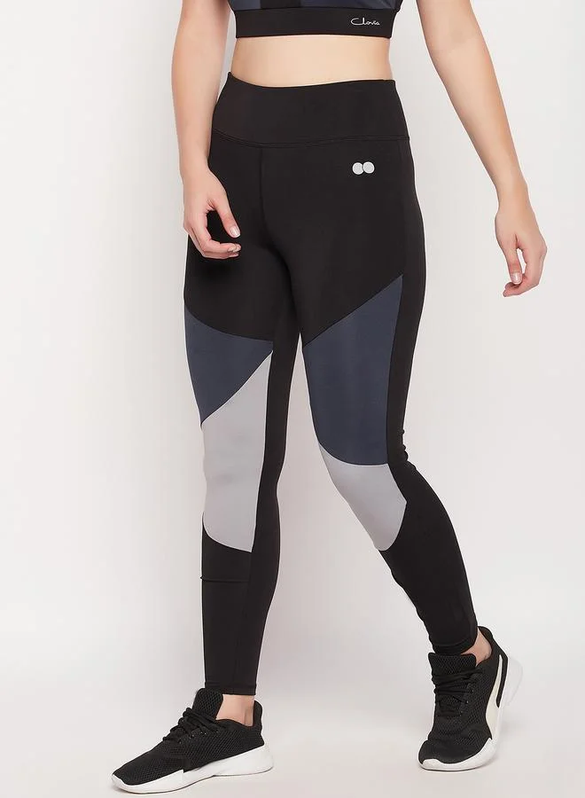 Clovia  Snug Fit Color Block Leggings for Women | Best Price UAE