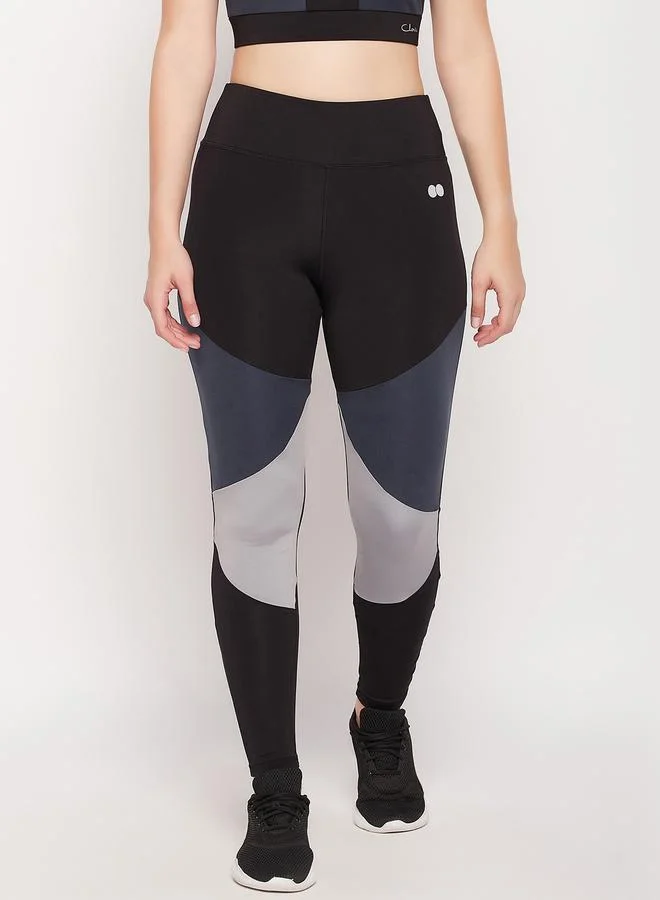 Clovia  Snug Fit Color Block Leggings for Women | Best Price UAE