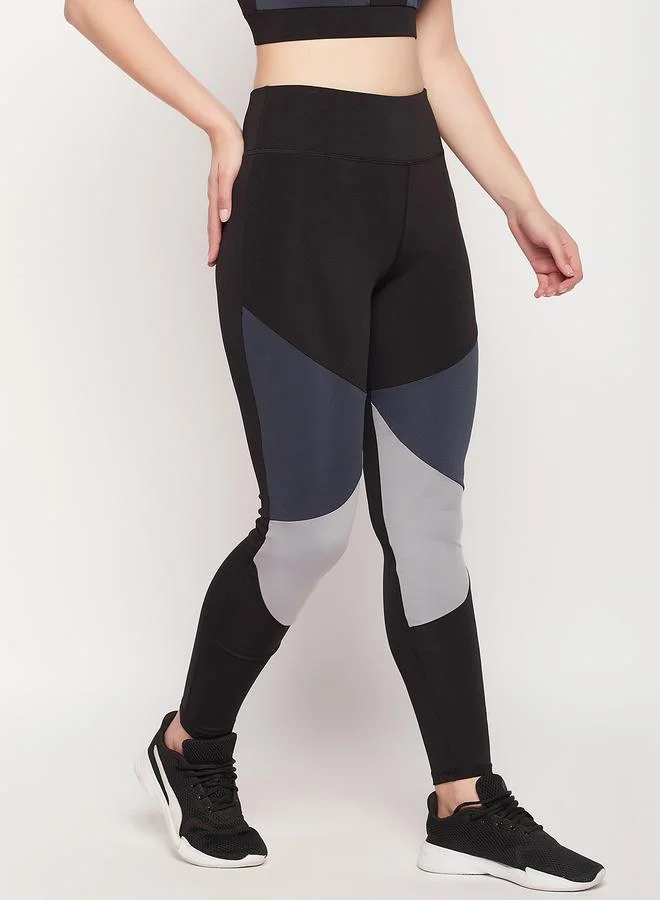 Clovia  Snug Fit Color Block Leggings for Women | Best Price UAE