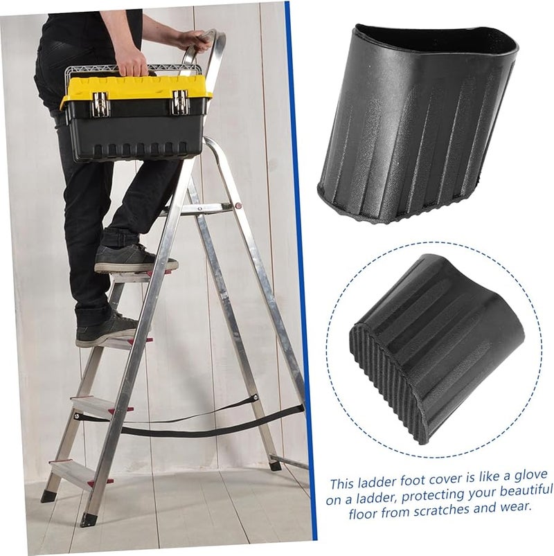 Tehaux 4 Pcs Non Slip Ladder Feet Covers Adjustable Anti Skid Pads For Home Office - Image 4