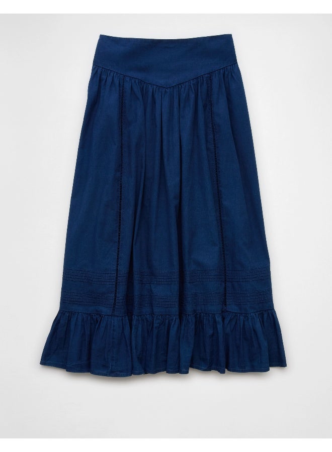 American Eagle AE High-Waisted Ruffle Maxi Skirt  - Image 4