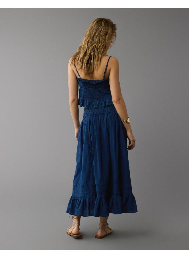 American Eagle AE High-Waisted Ruffle Maxi Skirt  - Image 2